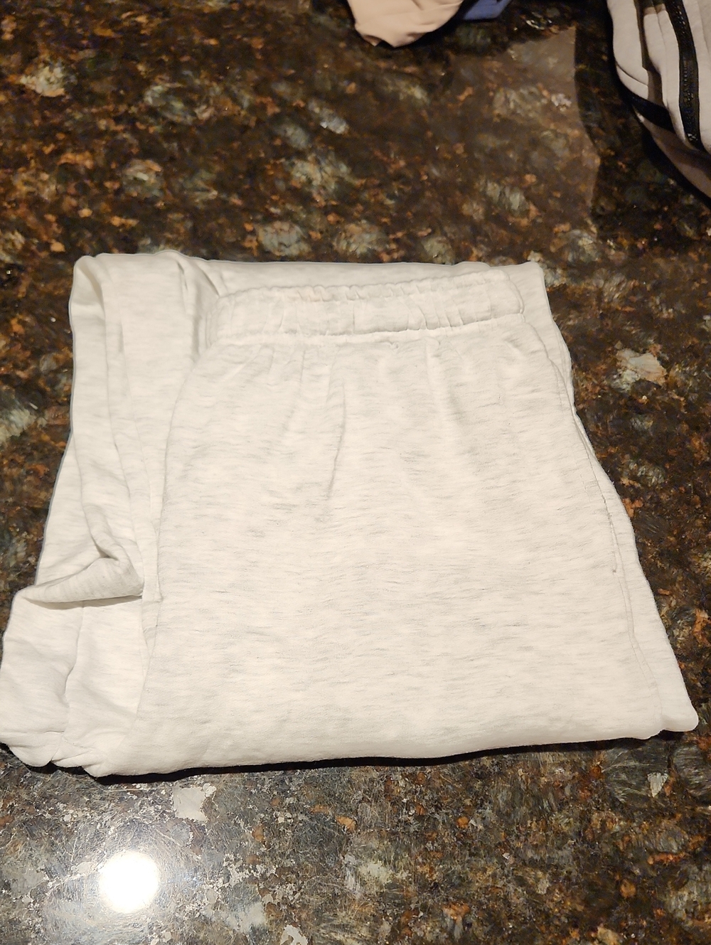 Light Heather Gray Wide-Leg Lounge Pants with Elastic Waist